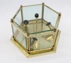 Waldorf Astoria Brass & Beveled Glass Hexagon Flush Mount 8 Waldorf Astoria Brass & Beveled Glass Hexagon Flush Mount -OGT Sale Store waldorf astoria for sale wan251286