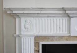 Waldorf Astoria White Marble Mantel With Yellow Trim 19 Waldorf Astoria White Marble Mantel With Yellow Trim -OGT Sale Store waldorf astoria for sale wan251570
