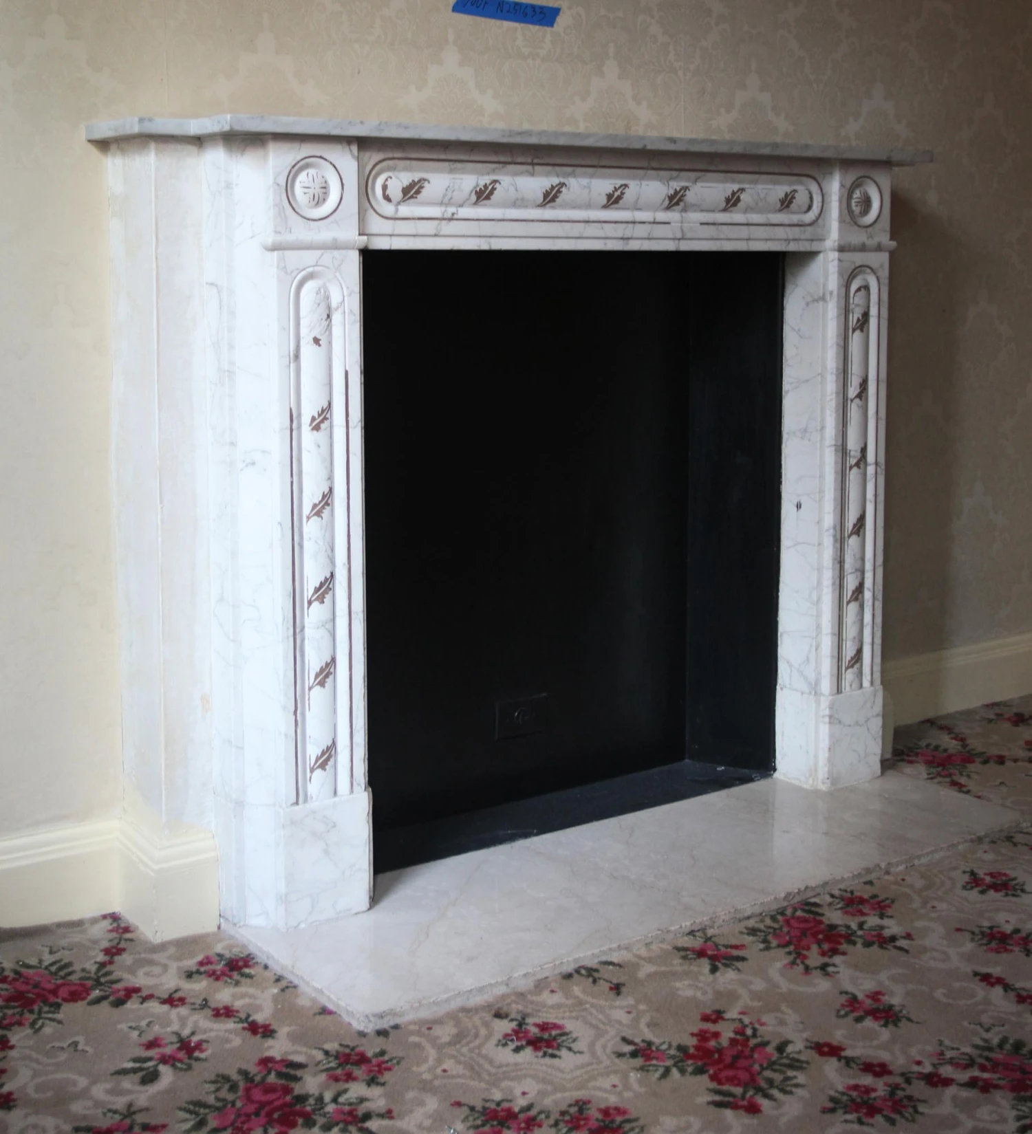 Waldorf Astoria English Regency White Carrara Marble Mantel 5 Waldorf Astoria English Regency White Carrara Marble Mantel - Image 3
