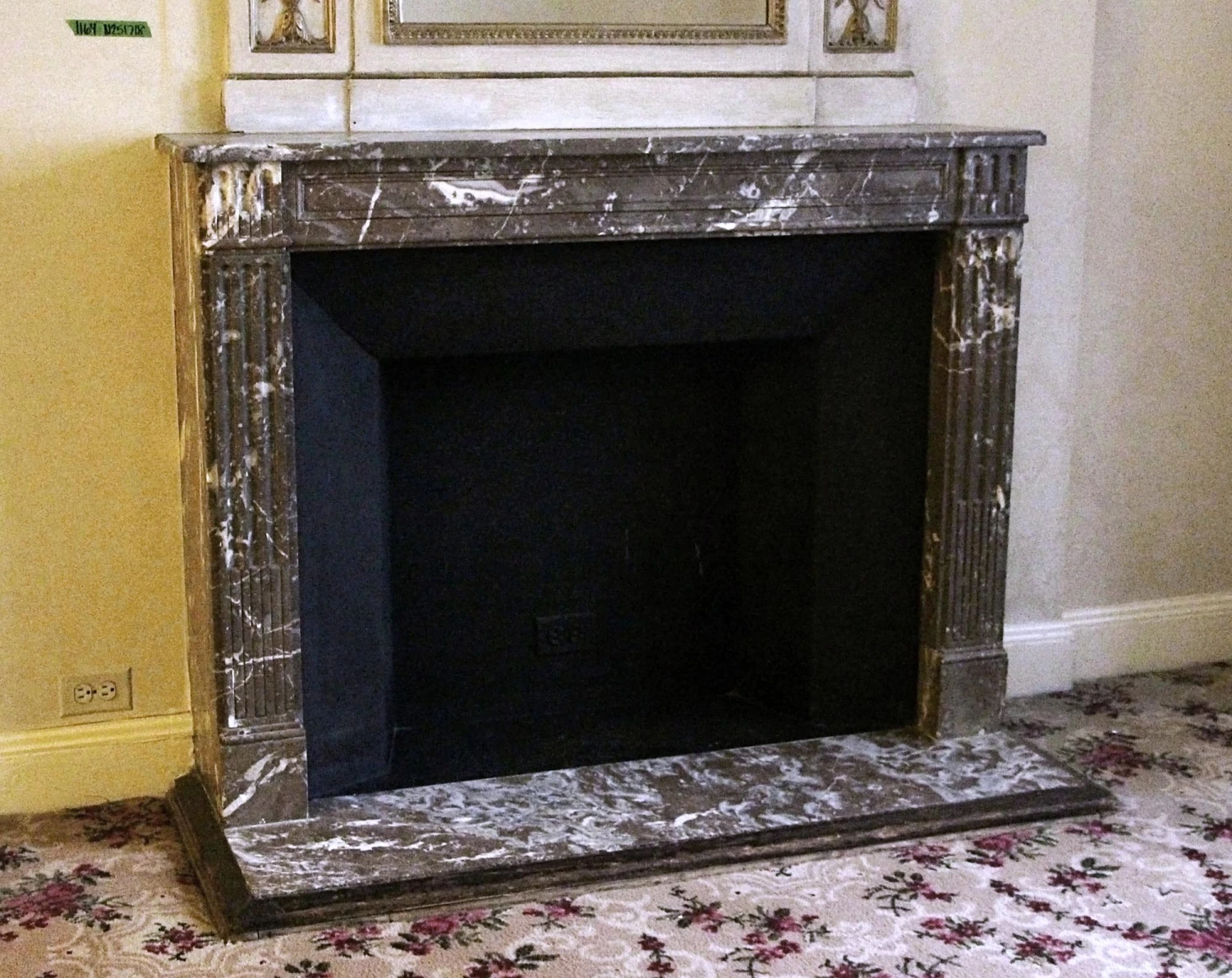 Waldorf Astoria Rouge Royal Louis XVI Regency Marble Mantel 5 Waldorf Astoria Rouge Royal Louis XVI Regency Marble Mantel - Image 3