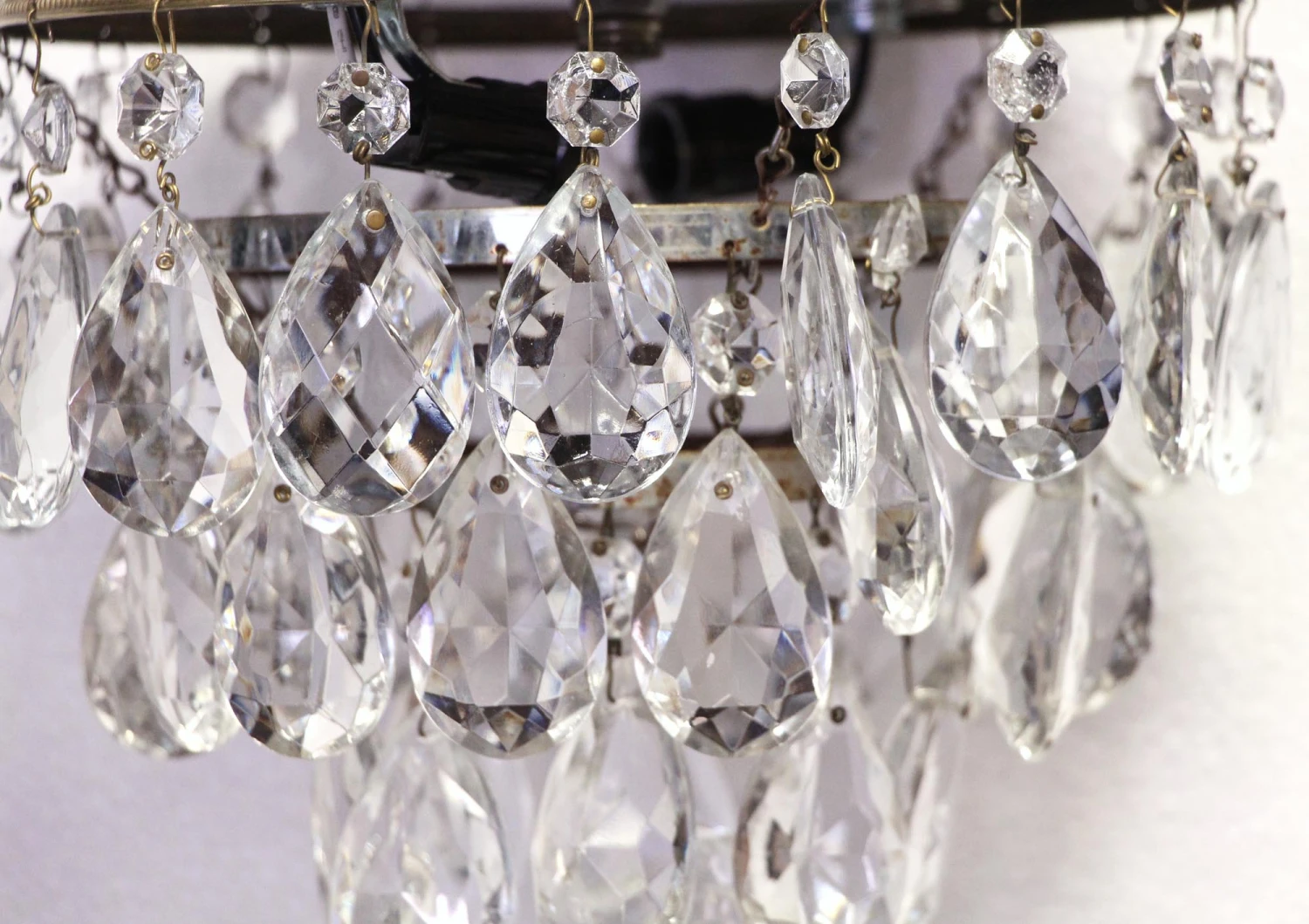 Waldorf Astoria 8 In. Three Tier Crystal Teardrop Flush Mount 5 Waldorf Astoria 8 In. Three Tier Crystal Teardrop Flush Mount - Image 3