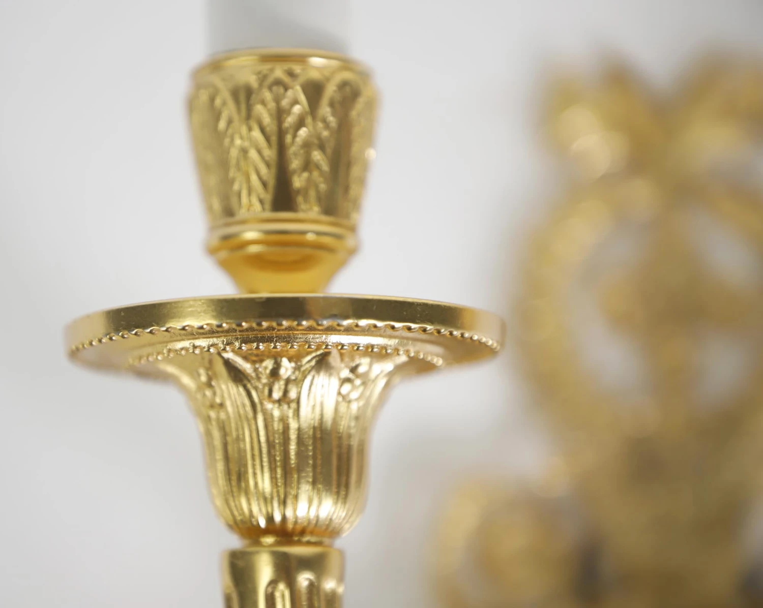 Waldorf Astoria Empire Gold Gilt & Black Lion Head Brass Wall Sconces 5 Waldorf Astoria Empire Gold Gilt & Black Lion Head Brass Wall Sconces - Image 3