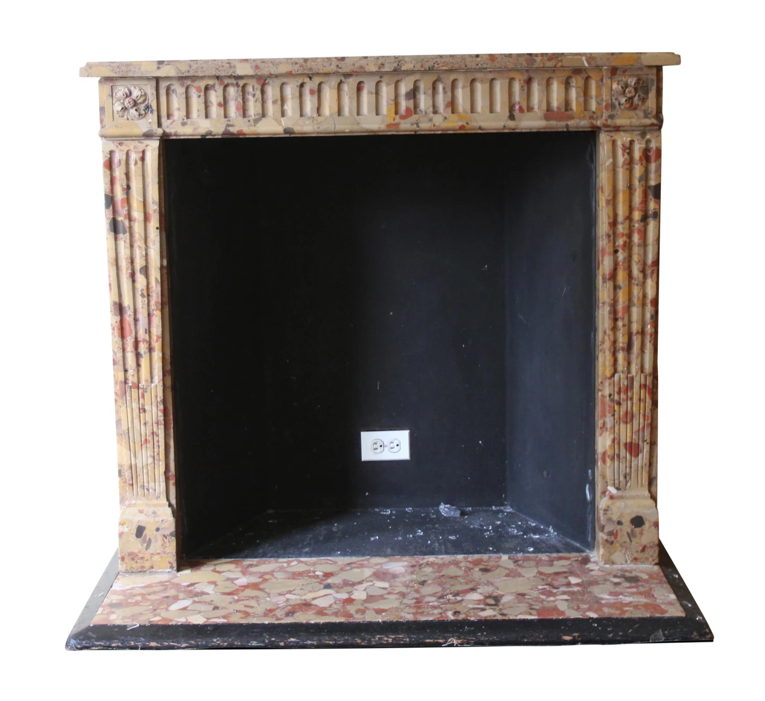 French Regency Breche D’Alep Louis XVI Marble Mantel 3 French Regency Breche D’Alep Louis XVI Marble Mantel