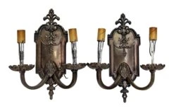 Heavy Cast Bronze 2 Arm Sconce From The Waldorf Astoria
