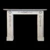 Waldorf Astoria 37M White Statuary Marble Mantel With Inlaid Details