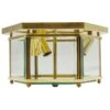 Waldorf Astoria Brass & Beveled Glass Hexagon Flush Mount 2 Waldorf Astoria Brass & Beveled Glass Hexagon Flush Mount -OGT Sale Store waldorf astoria waldorf astoria brass beveled glass hexagon flush mount wan251286