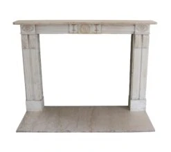 Waldorf Astoria Carved Statuary Marble English Regency Mantel