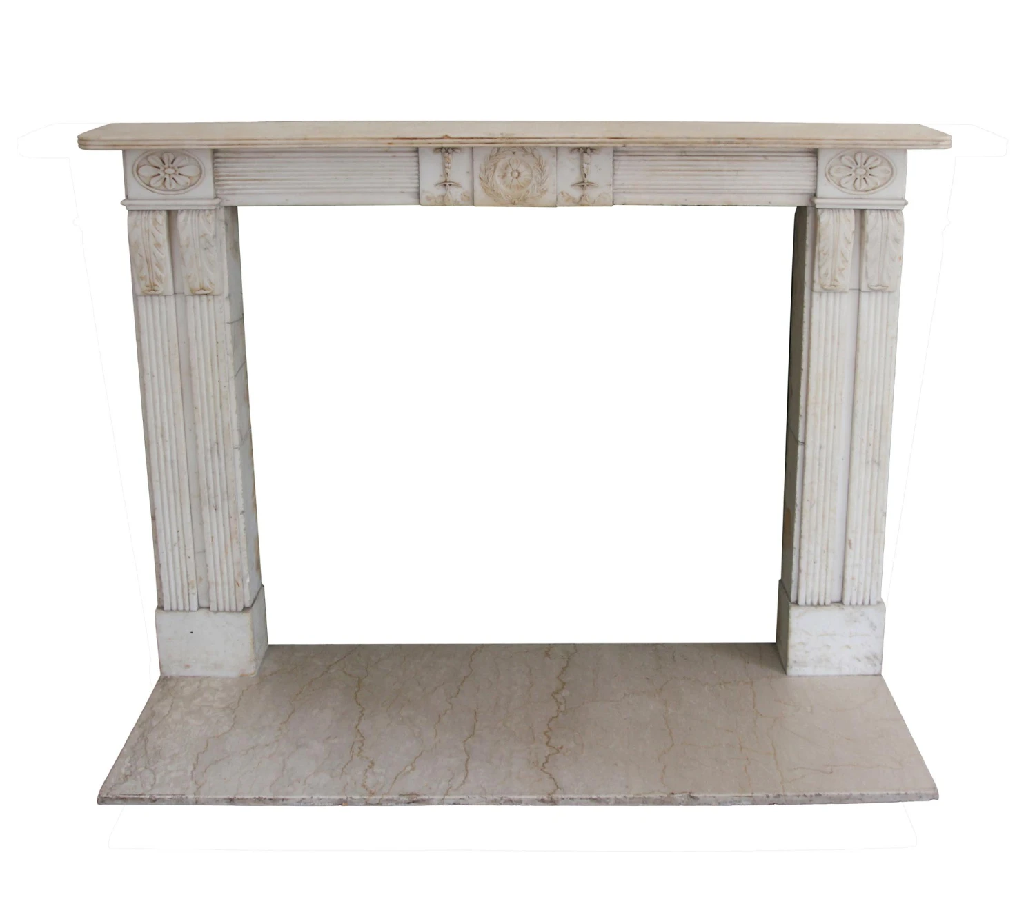 Waldorf Astoria Carved Statuary Marble English Regency Mantel 3 Waldorf Astoria Carved Statuary Marble English Regency Mantel