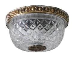 Waldorf Astoria Cut Crystal Corridor 9.5 In. Flush Mount