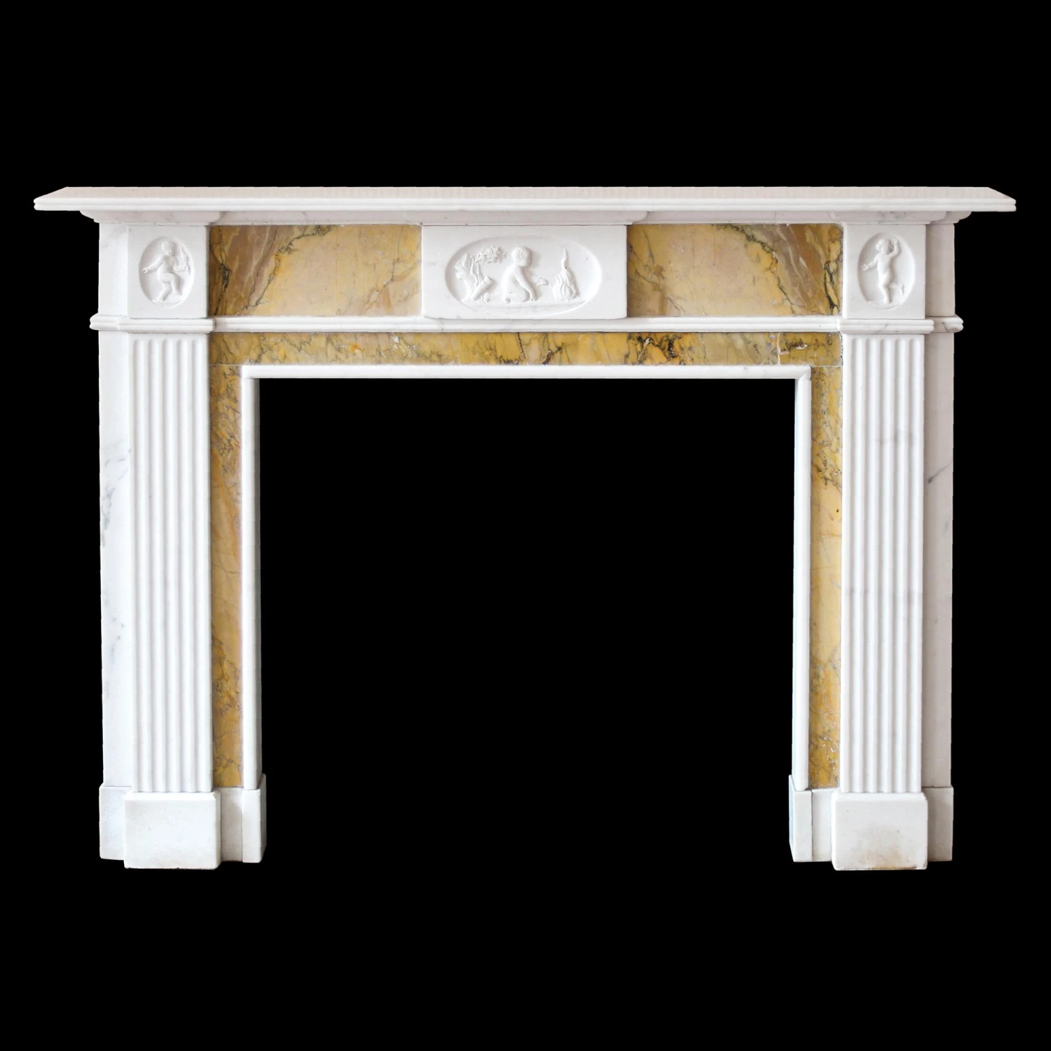 Waldorf Astoria English Marble Mantel With Boy Beside A Fire Motif 3 Waldorf Astoria English Marble Mantel With Boy Beside A Fire Motif