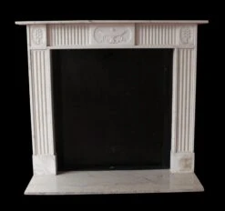 Waldorf Astoria English Regency Carved White Marble Mantel