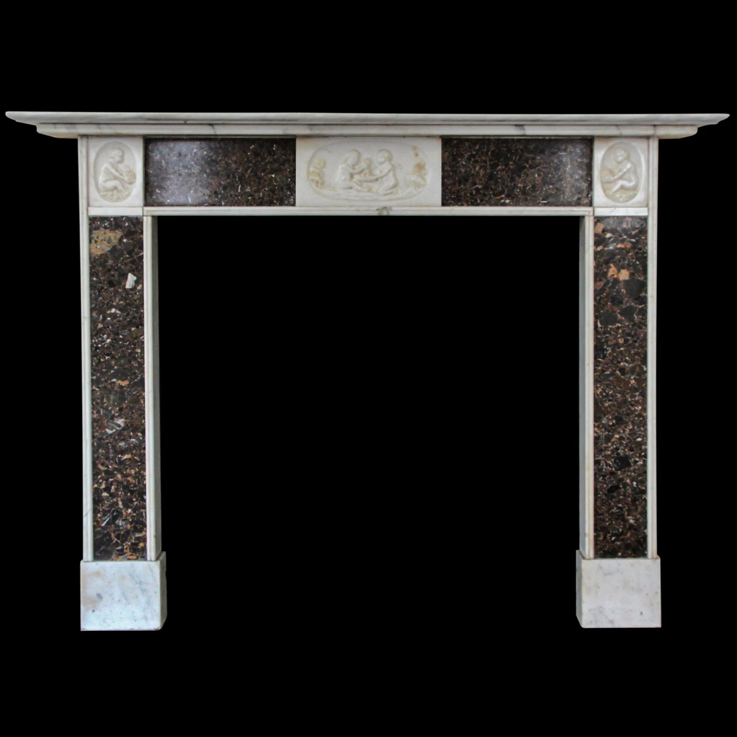 Waldorf Astoria English Regency Mantel With Inset Fossil Marble 3 Waldorf Astoria English Regency Mantel With Inset Fossil Marble