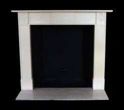 Waldorf Astoria English Regency Painted White Marble Mantel