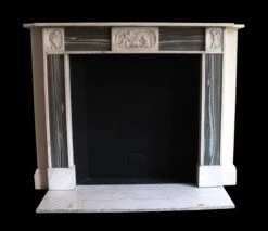 Waldorf Astoria English Regency Statuary Marble Green Mantel