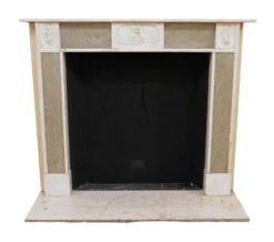 Waldorf Astoria English Regency Tan & Green Marble Mantel