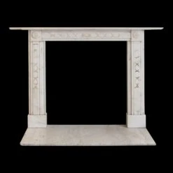 Waldorf Astoria English Regency White Marble Mantel