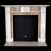 Waldorf Astoria English White & Tan Marble Mantel