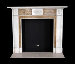 Waldorf Astoria English White & Tan Marble Mantel