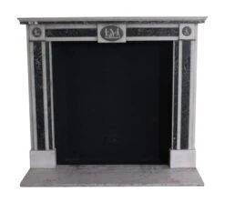 Waldorf Astoria Green & White Figural Marble Mantel