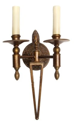 Waldorf Astoria Large Cast Iron With Bronze Finish Sconce