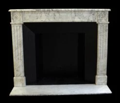 Waldorf Astoria Marble Mantel With Bulls Eye Motifs