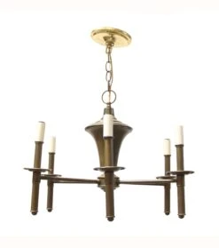 Waldorf Astoria Modern 6 Arm Brass Chandelier