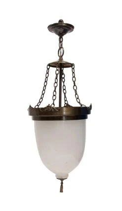 Waldorf Astoria Opaque Glass Bell Jar With Brass Rim