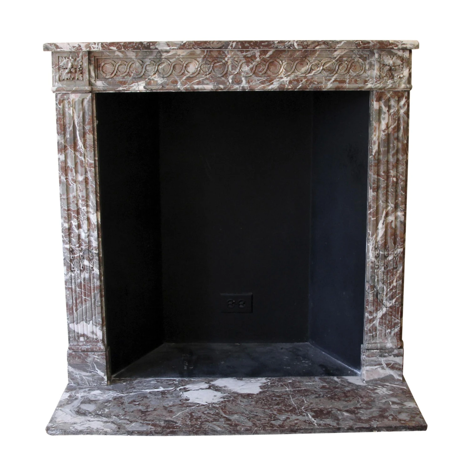 Waldorf Astoria Petite Louis XVI Regency Antique Marble Mantel 3 Waldorf Astoria Petite Louis XVI Regency Antique Marble Mantel