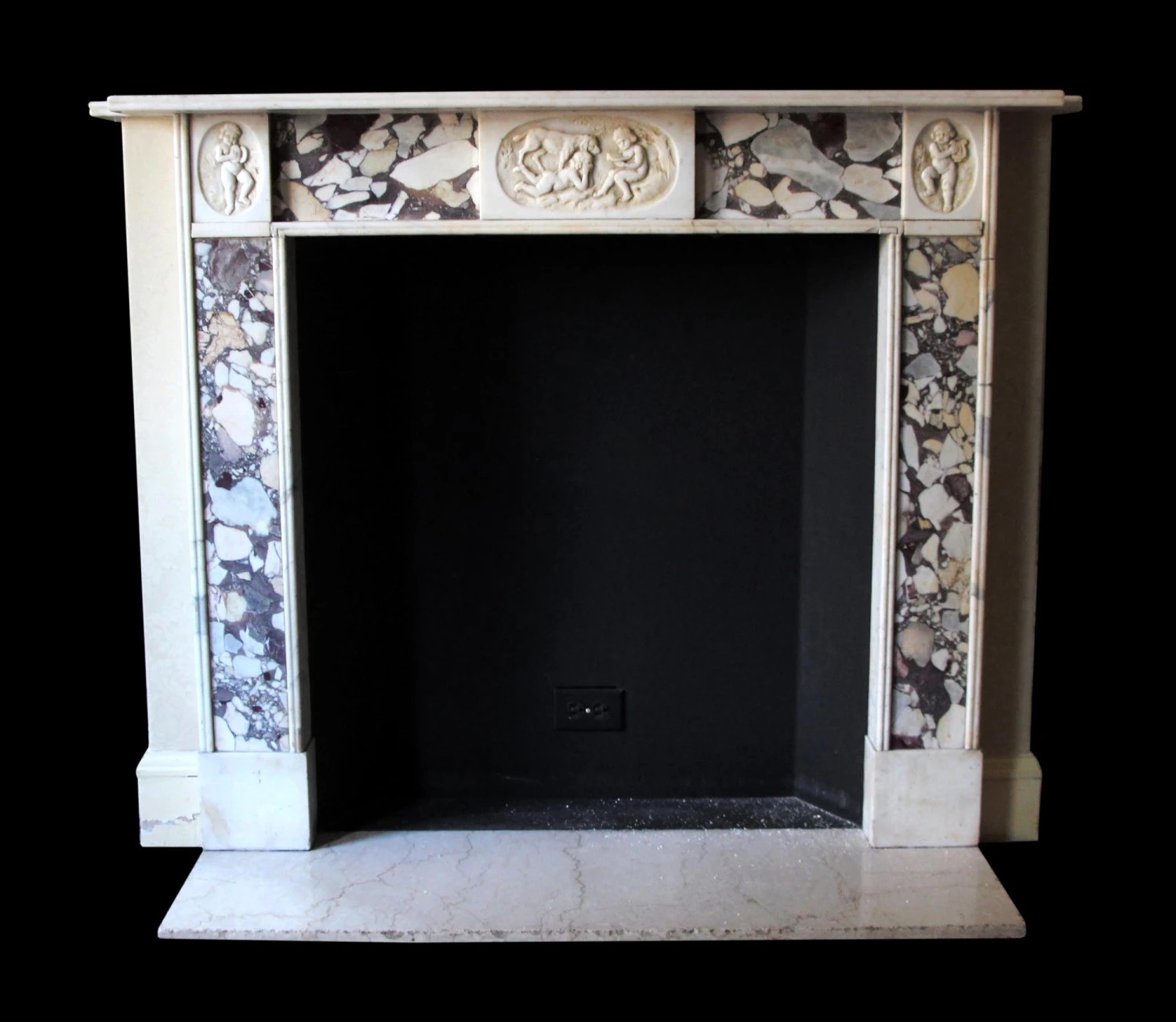Waldorf Astoria Regency Breche Marble Mantel 3 Waldorf Astoria Regency Breche Marble Mantel