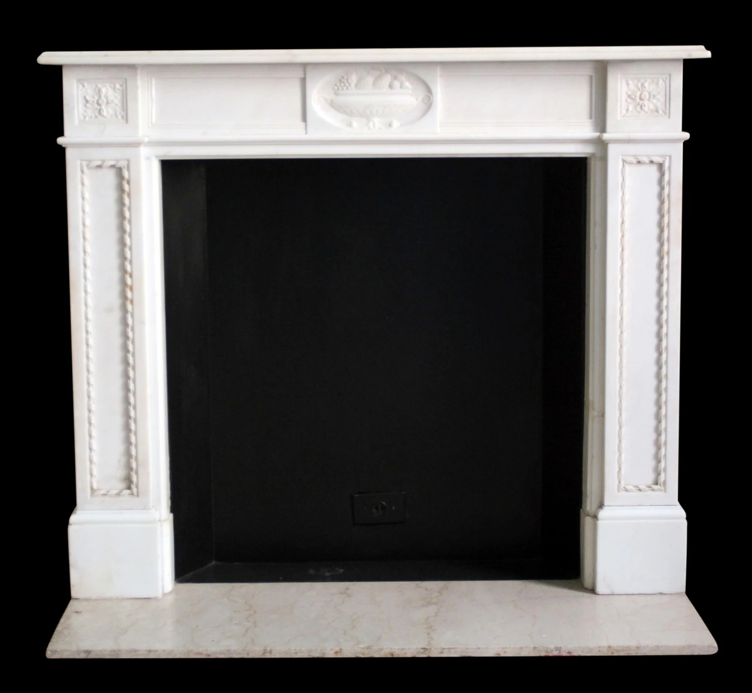 Waldorf Astoria Statuary Marble French Regency Mantel 3 Waldorf Astoria Statuary Marble French Regency Mantel