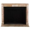 Waldorf Astoria Tan & Pink Marble Mantel With Floral Carvings -OGT Sale Store waldorf astoria waldorf astoria tan pink marble mantel with floral carvings wan251365