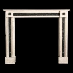 Waldorf Astoria White & Green English Marble Mantel