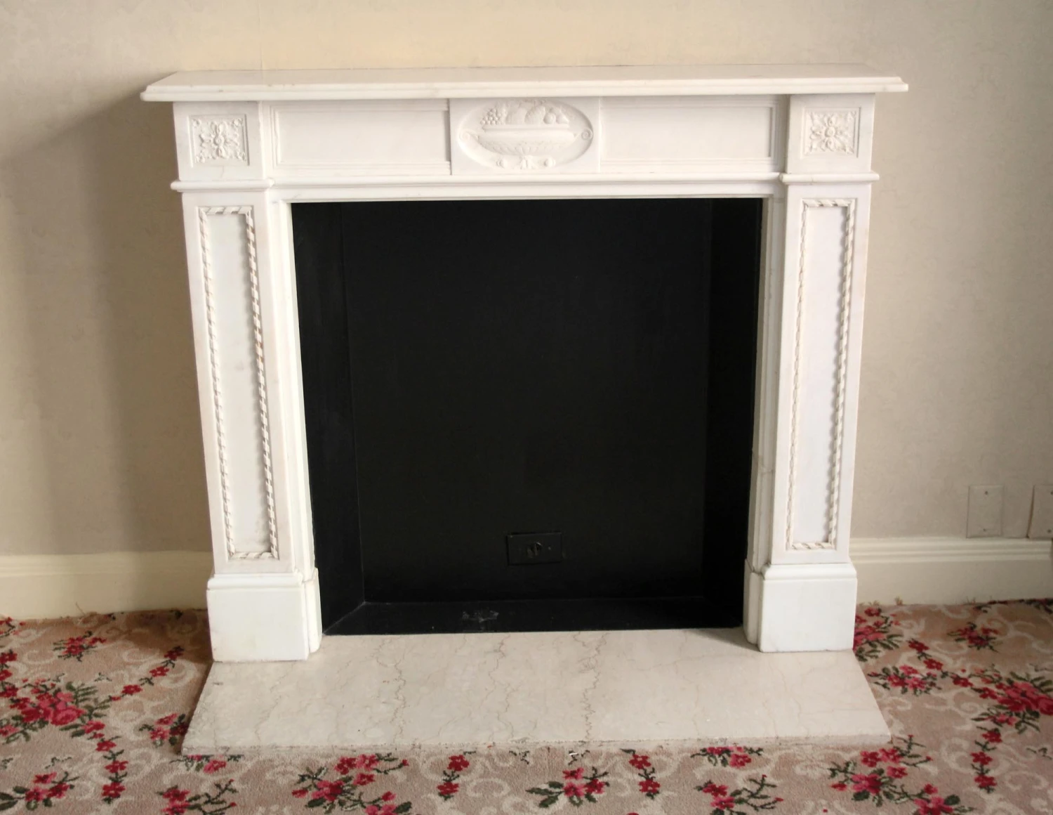 Waldorf Astoria Statuary Marble French Regency Mantel 4 Waldorf Astoria Statuary Marble French Regency Mantel - Image 2