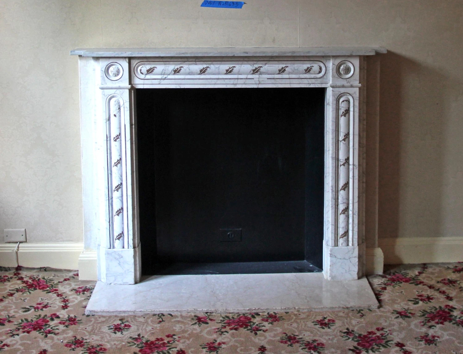 Waldorf Astoria English Regency White Carrara Marble Mantel 4 Waldorf Astoria English Regency White Carrara Marble Mantel - Image 2