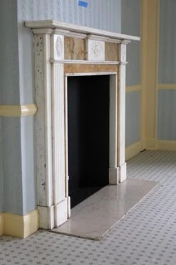 Waldorf Astoria English White & Tan Marble Mantel 15 Waldorf Astoria English White & Tan Marble Mantel -OGT Sale Store waldorf astoria wan251686