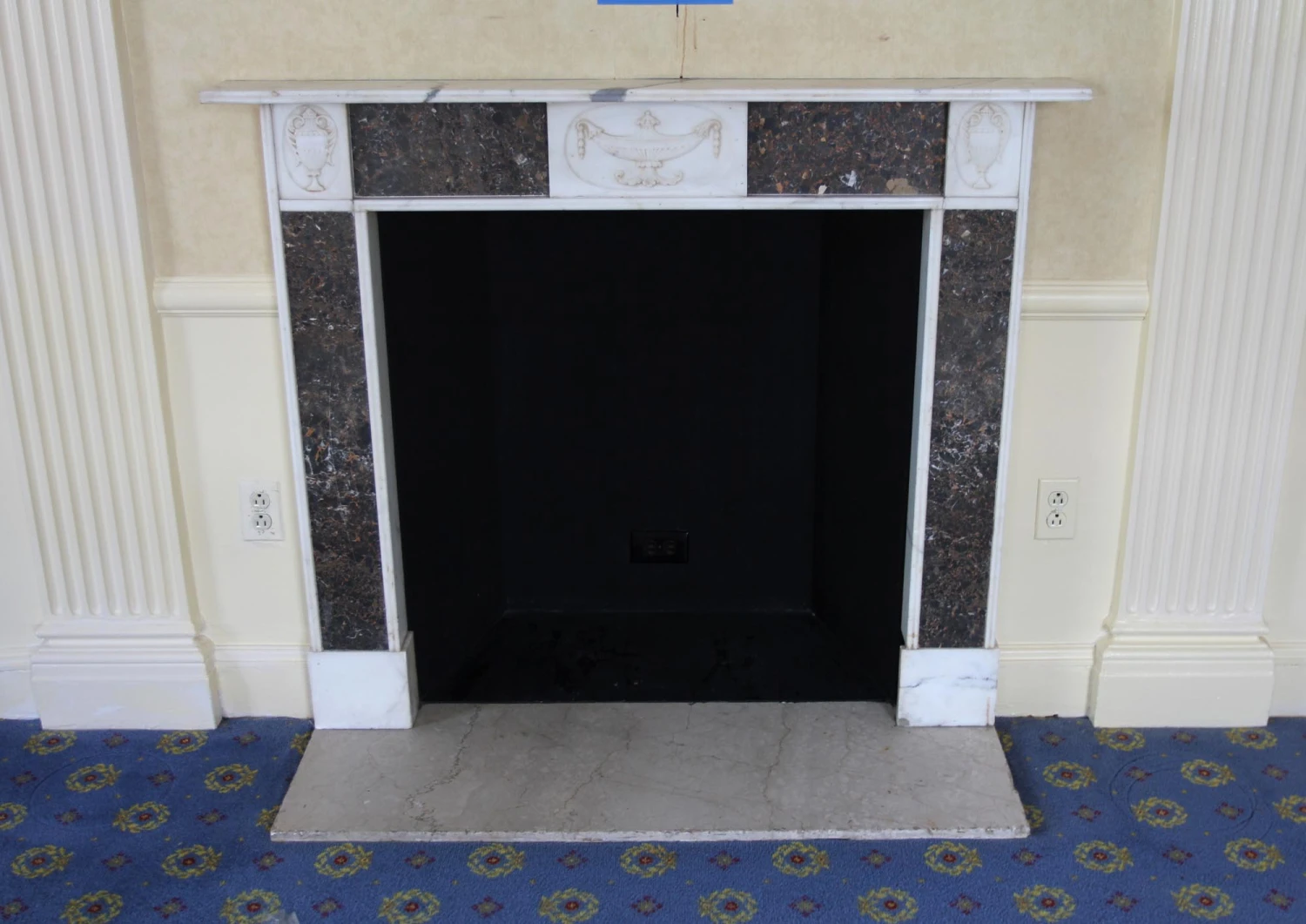 Waldorf Astoria English Regency Marble Mantel With Urn Motifs 4 Waldorf Astoria English Regency Marble Mantel With Urn Motifs - Image 2