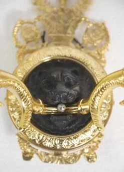 Waldorf Astoria Empire Gold Gilt & Black Lion Head Brass Wall Sconces 13 Waldorf Astoria Empire Gold Gilt & Black Lion Head Brass Wall Sconces -OGT Sale Store waldorf astoria wan253072