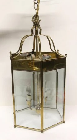 Waldorf Astoria Large Hexagon Brass Lantern -OGT Sale Store waldorf astoria wan253104