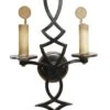 Wrought Iron Fish Motif Waldorf Astoria Sconce