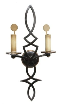 Wrought Iron Fish Motif Waldorf Astoria Sconce