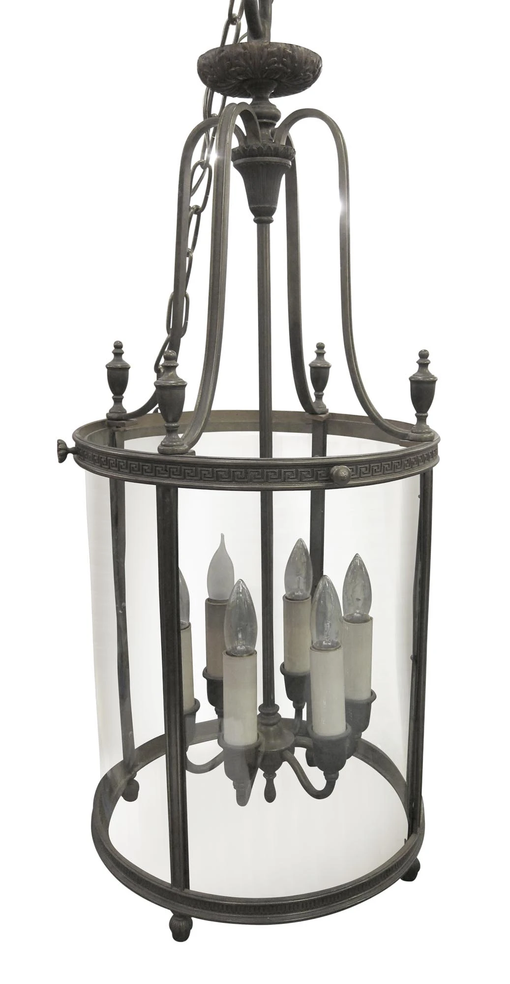 1910s Bronze 6 Light Neoclassical Ceiling Lantern 3 1910s Bronze 6 Light Neoclassical Ceiling Lantern