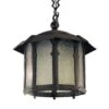 Antique Tudor Gothic Pebbled Glass Ceiling Lantern