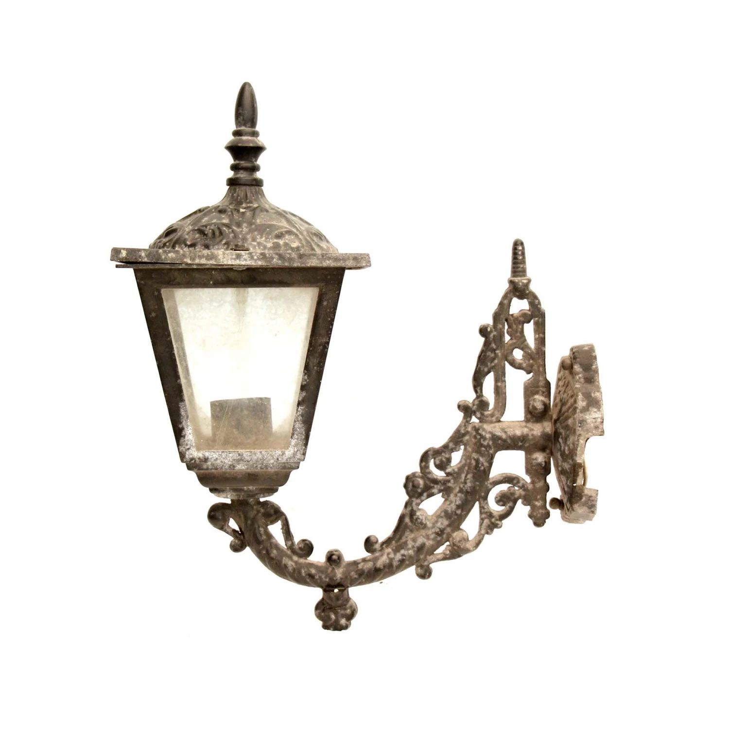 Antique Victorian Exterior Cast Aluminum Wall Lantern 3 Antique Victorian Exterior Cast Aluminum Wall Lantern