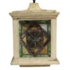 Antique Wooden Stained Glass Ceiling Lantern