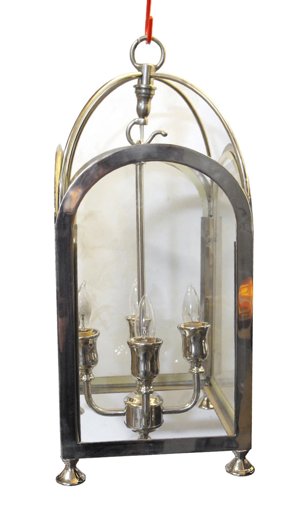 Traditional Nickel Over Brass Foyer Ceiling Lantern 5 Traditional Nickel Over Brass Foyer Ceiling Lantern - Image 3