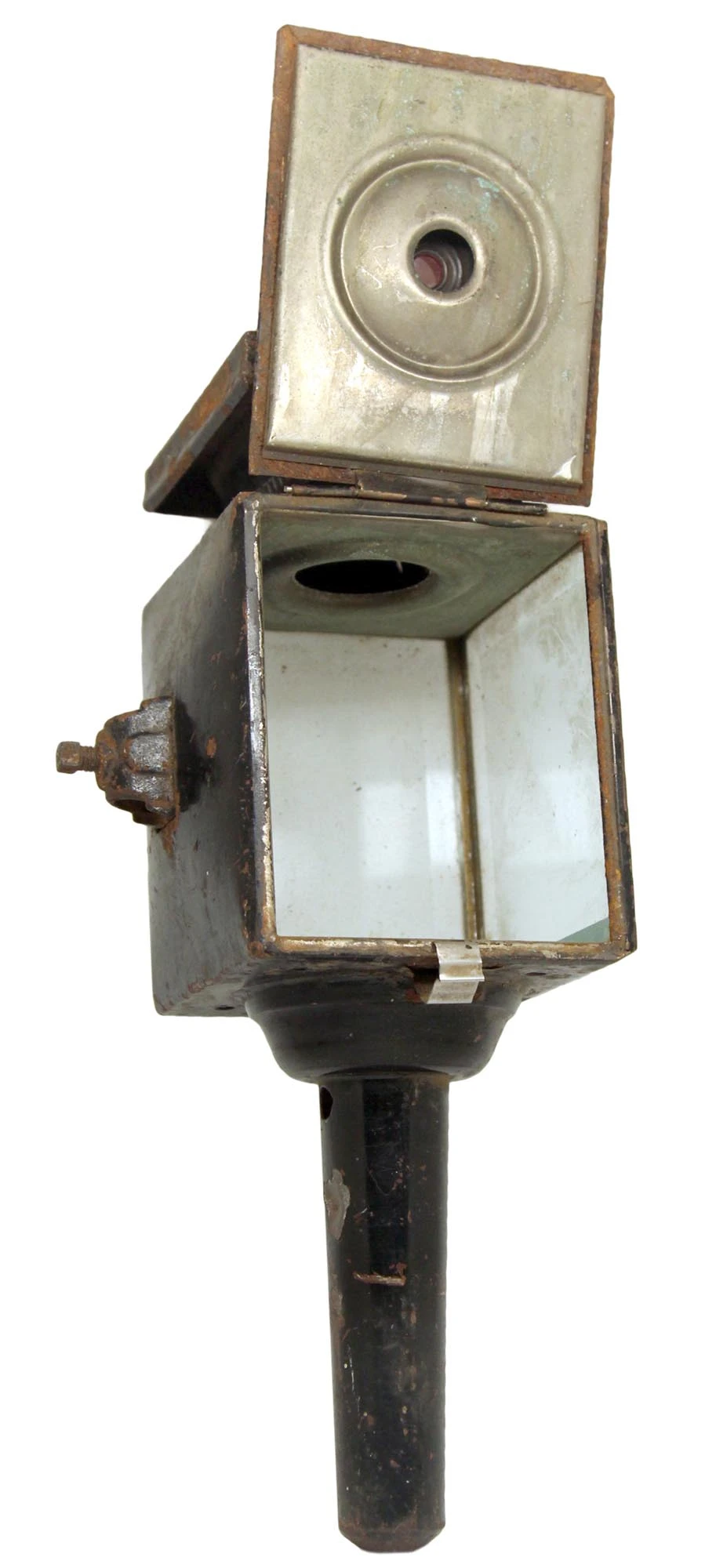 Old Red Jeweled Carriage Lantern 5 Old Red Jeweled Carriage Lantern - Image 3