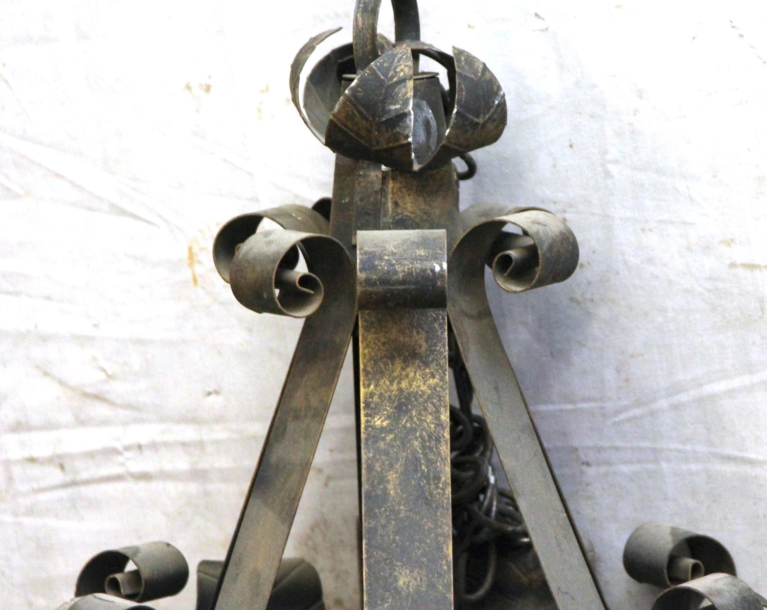 Antique Black Iron Ceiling Lantern 5 Antique Black Iron Ceiling Lantern - Image 3