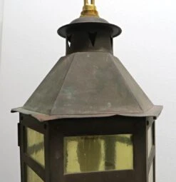 Antique Iron & Glass Arts & Crafts Ceiling Lantern 12 Antique Iron & Glass Arts & Crafts Ceiling Lantern -OGT Sale Store wall ceiling lanterns for sale n239034