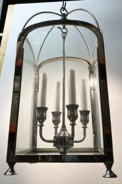 Traditional Nickel Finish Over Brass Foyer Lantern -OGT Sale Store wall ceiling lanterns for sale p258433