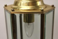 1970s Traditional Beveled Glass Brass Hanging Lantern 9 1970s Traditional Beveled Glass Brass Hanging Lantern -OGT Sale Store wall ceiling lanterns for sale p259577
